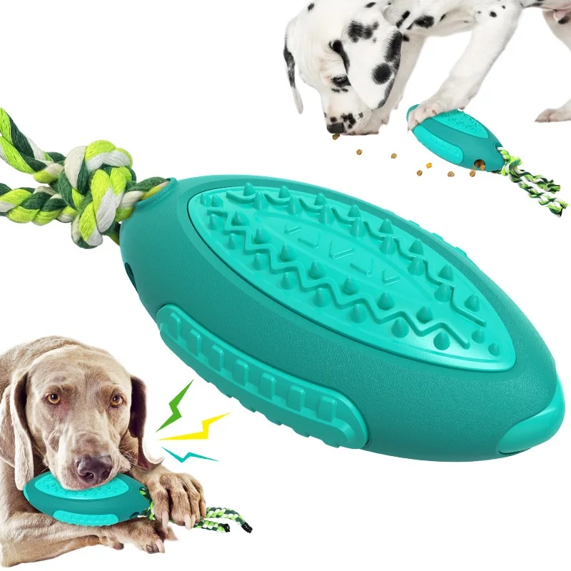 Dog Grinding Teeth Leak Food Sound Toys Rugby Styling Dog Rubber Puppy Tooth Cleaning Ball Feeding Toys Dog Accessories
Dog Grinding Teeth Leak Food Sound Toys Rugby Styling Dog Rubber Puppy Tooth Cleaning Ball Feeding Toys Dog Accessories
