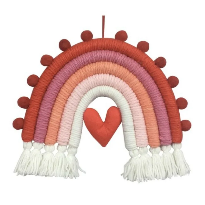 Handwoven Rainbow Tassel Wall Art - Colorful Kids Room Decor 1 S943a8116fa2e4286bcc20d226dc8c7109