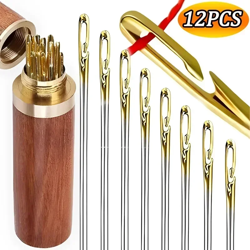 12PCS Side Holes Blind Needles Sewing Stainless Steel Elderly Needle for Sewing Household DIY Jewerly Beading Threading Needles
12PCS Side Holes Blind Needles Sewing Stainless Steel Elderly Needle for Sewing Household DIY Jewerly Beading Threading Needles