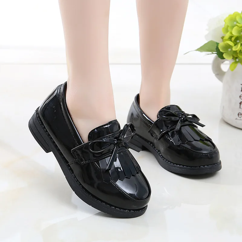 

Student Fashion Tassel England Style Dress Shoes Children Leather Performance Flats Girls Princess Mary Jane Shoe for Kids 26-36