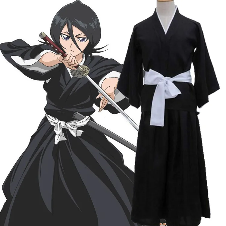 

Full Outfit Costumes Cosplay Bleach Rukia Kurosaki Ichigo Die Pa Soul Society Shinigami Kimono Thousand-Year Blood War