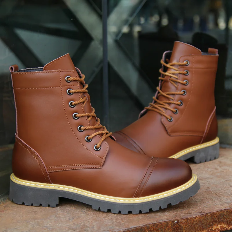 Warm Plush Winter Boots for Men Classic Fashion Brown Boots Big Size 46 Leather Platform Boots Men Ankle Boots Bota Masculina
Warm Plush Winter Boots for Men Classic Fashion Brown Boots Big Size 46 Leather Platform Boots Men Ankle Boots Bota Masculina