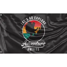 Let's Go Explore Flag | Unique Design Print | Hiqh Quality Materials | Size - 3x5 Ft / 90x150 cm
Let's Go Explore Flag | Unique Design Print | Hiqh Quality Materials | Size - 3x5 Ft / 90x150 cm