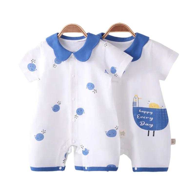Baby jumpsuit boneless cotton newborn rompers short-sleeved cloud lapel baby boy girl clothes outing Infant clothing
Baby jumpsuit boneless cotton newborn rompers short-sleeved cloud lapel baby boy girl clothes outing Infant clothing