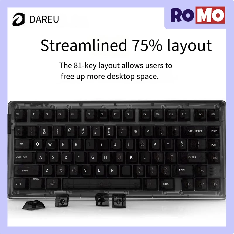 

Проводная Механическая клавиатура DAREU A81 с тремя режимами, игровая клавиатура с 81 клавишами, RGB PBT N-key Rollover, офисные клавиатуры