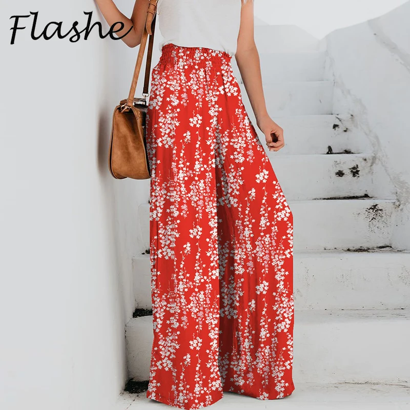 Брюки женские повседневные с широкими штанинами, Модные свободные длинные брюки с эластичным поясом, штаны с цветочным принтом, лето-осень 2023
Брюки женские повседневные с широкими штанинами, Модные свободные длинные брюки с эластичным поясом, штаны с цветочным принтом, лето-осень 2023