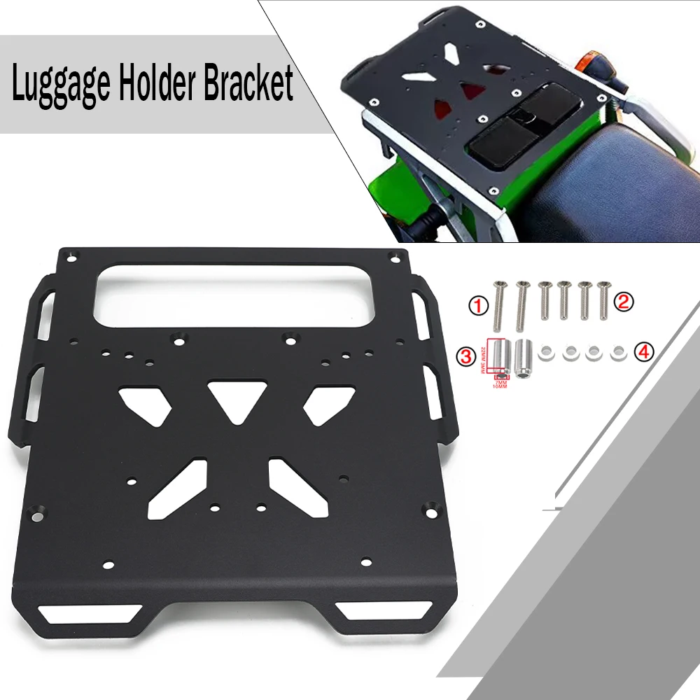 

KLR 650 Rear Tail Top Rack Toolbox Support Luggage Bracket Rack For Kawasaki KLR650 KLR650-E 2008- 2018 2017 2016 2015 2014 2013