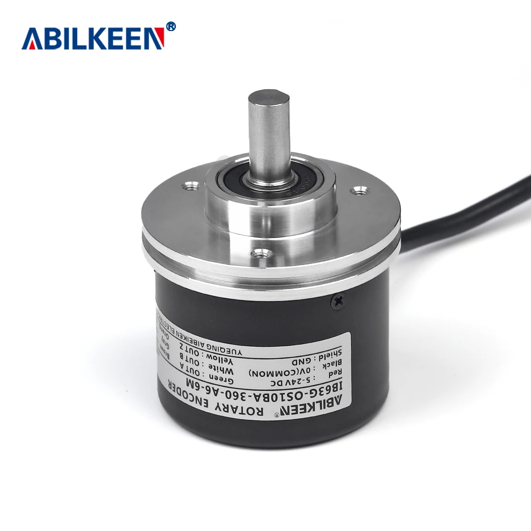 ABILKEEN Factory Supply OD63MM Soild Shaft 10mm Incremental Rotary Encoder 1~5000 P/R ROTARY ENCODER with Flange Plate
ABILKEEN Factory Supply OD63MM Soild Shaft 10mm Incremental Rotary Encoder 1~5000 P/R ROTARY ENCODER with Flange Plate