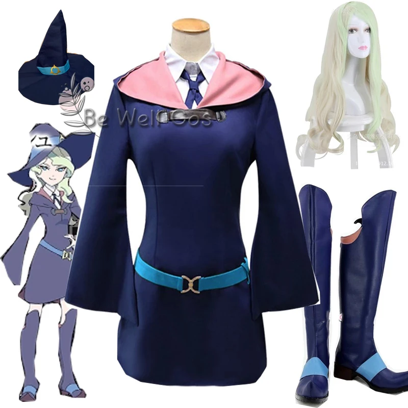 Anime Little Witch Academia Academy Diana Cavendish Cosplay Costumes Dress Uniform Hat Cosplay Shoes Wigs For Women Halloween
Anime Little Witch Academia Academy Diana Cavendish Cosplay Costumes Dress Uniform Hat Cosplay Shoes Wigs For Women Halloween