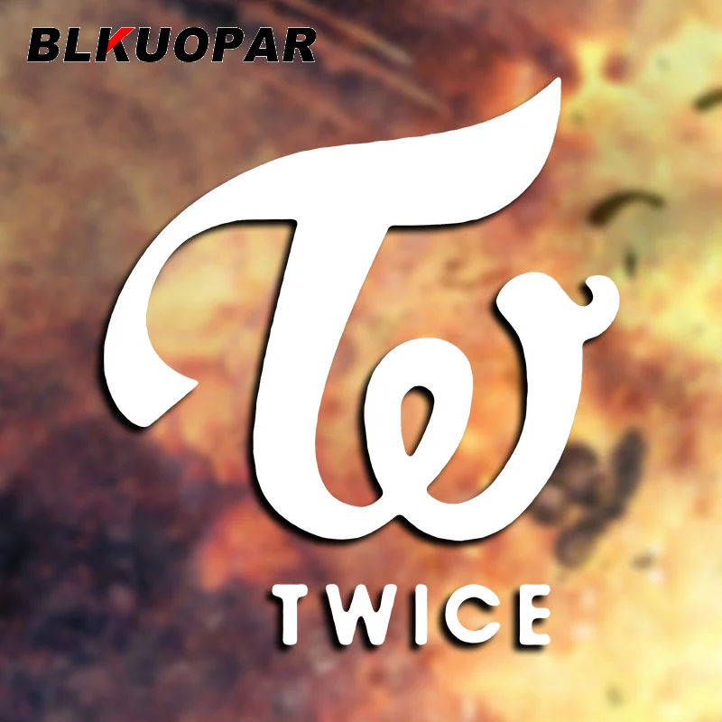 

BLKUOPAR Twice Girl Group Kpop Logo Car Stickers Funny Sign Decal Waterproof Die Cut Helmet Trunk Car Decoration