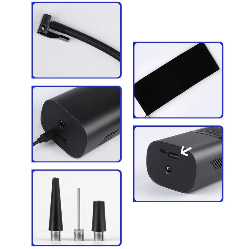 Car Air Compressor 130Psi/6000mAh Air Compressor for Bicycle Tires Balls Mini Auto Air Pump Inflatable
Car Air Compressor 130Psi/6000mAh Air Compressor for Bicycle Tires Balls Mini Auto Air Pump Inflatable