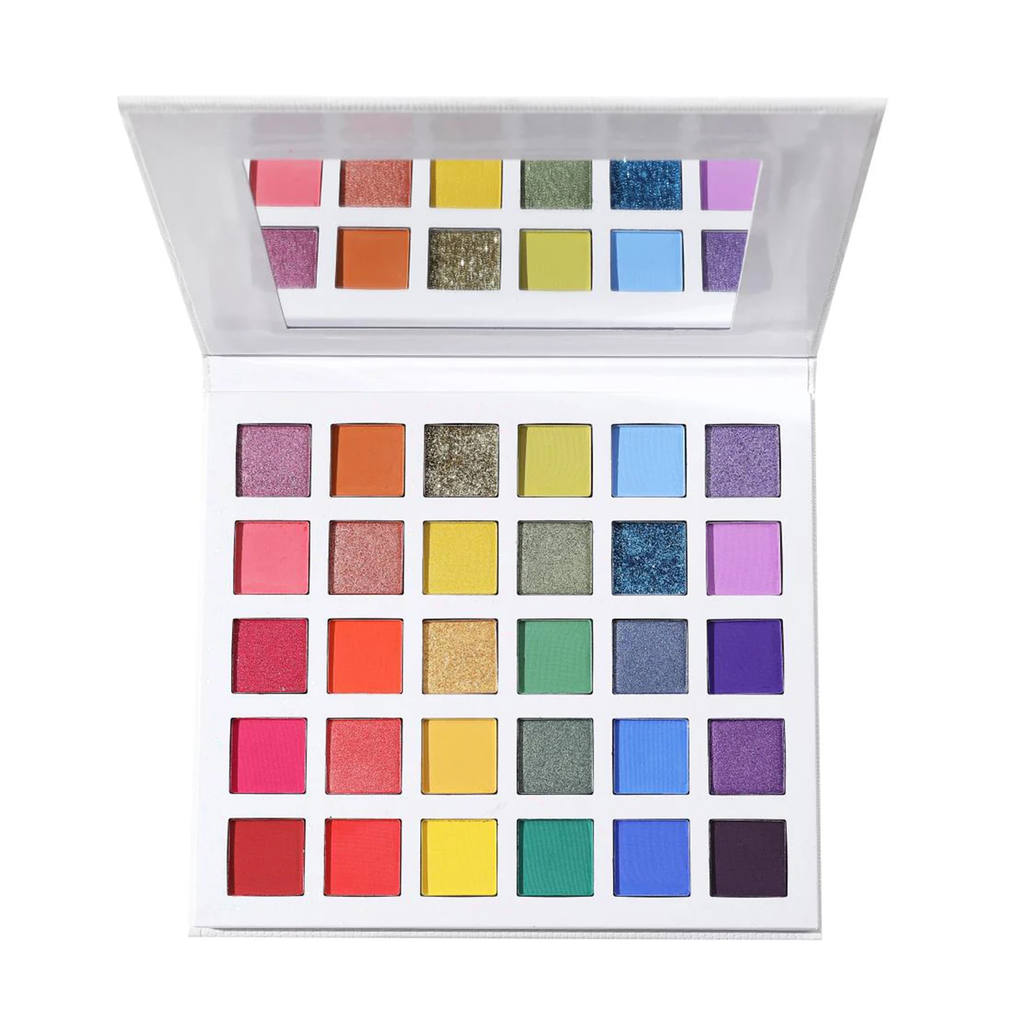 

Private Label 30 Colors Eyeshadow Custom Bulk White Paper-tray Palette Pigment Shimmering Matte Glitter Waterproof Eyes Makeup