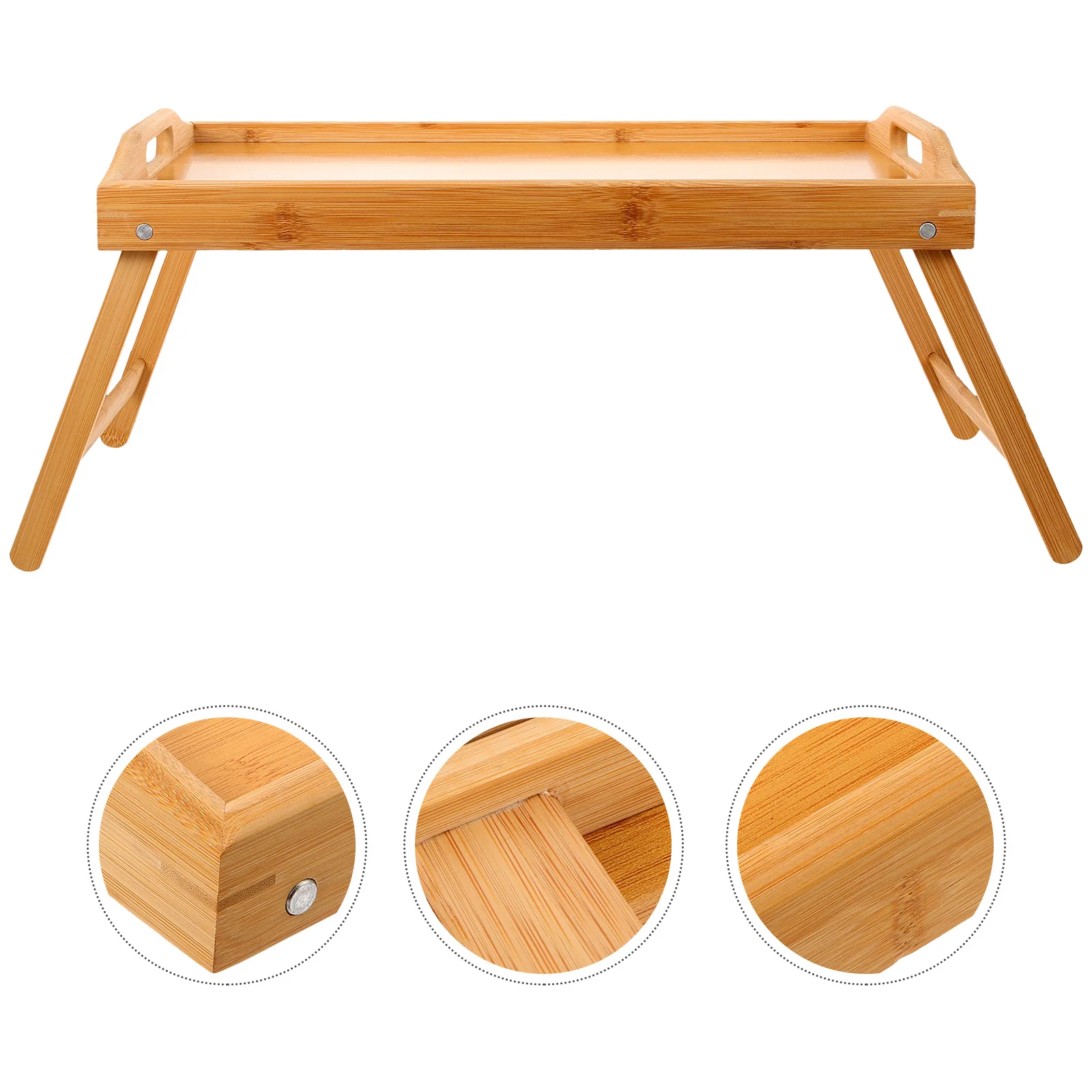 

Mini Wooden Table Rectangular Folding Bed Table Small Bed Desk Portable Side Table Breakfast Serving Tray Coffee Table Home