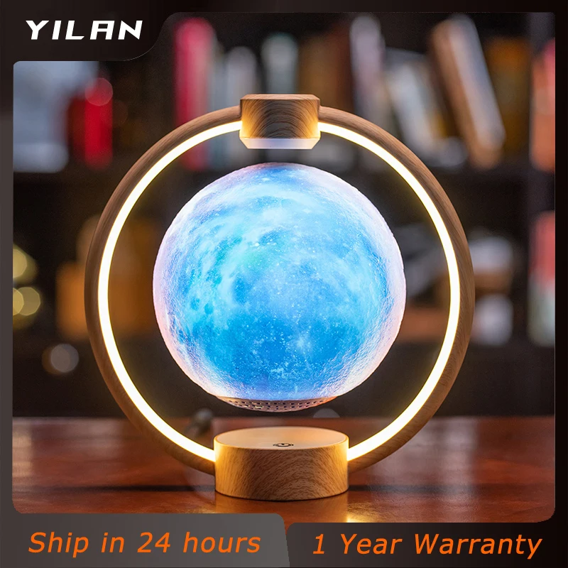 Floating Magnetic Levitation Moon Lamp With Bluetooth Speaker Night Light Desktop Ornament Bedroom Decor Table Lamp High Quality
Floating Magnetic Levitation Moon Lamp With Bluetooth Speaker Night Light Desktop Ornament Bedroom Decor Table Lamp High Quality