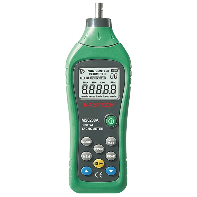 MASTECH MS6208A ЖК-дисплей контактного типа цифровой тахометр об/мин измеритель скорости вращения 50-19999 ОБ/мин хранение данных
MASTECH MS6208A ЖК-дисплей контактного типа цифровой тахометр об/мин измеритель скорости вращения 50-19999 ОБ/мин хранение данных