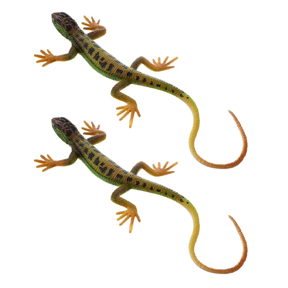 

2 Pcs Tricky Toys Simulation Lizard Model Party Tool Animal Recognizing Spoof Plastic Prop Simulated Models Artificial Ornament