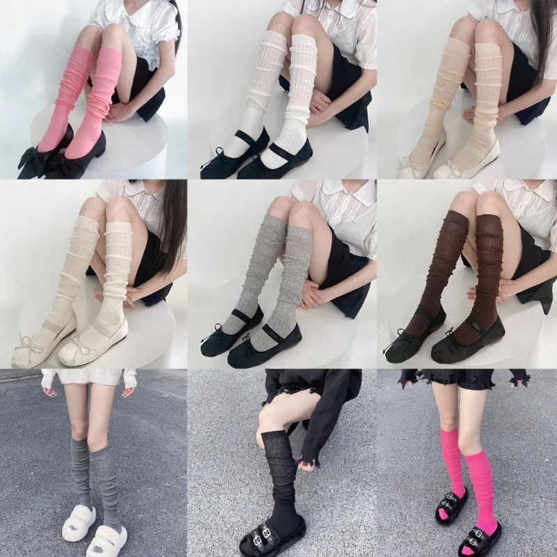 

Fashionable Over the Knee Socks with Unique Patchwork Design, Stackable Socks Knee High Socks for Parties Performances