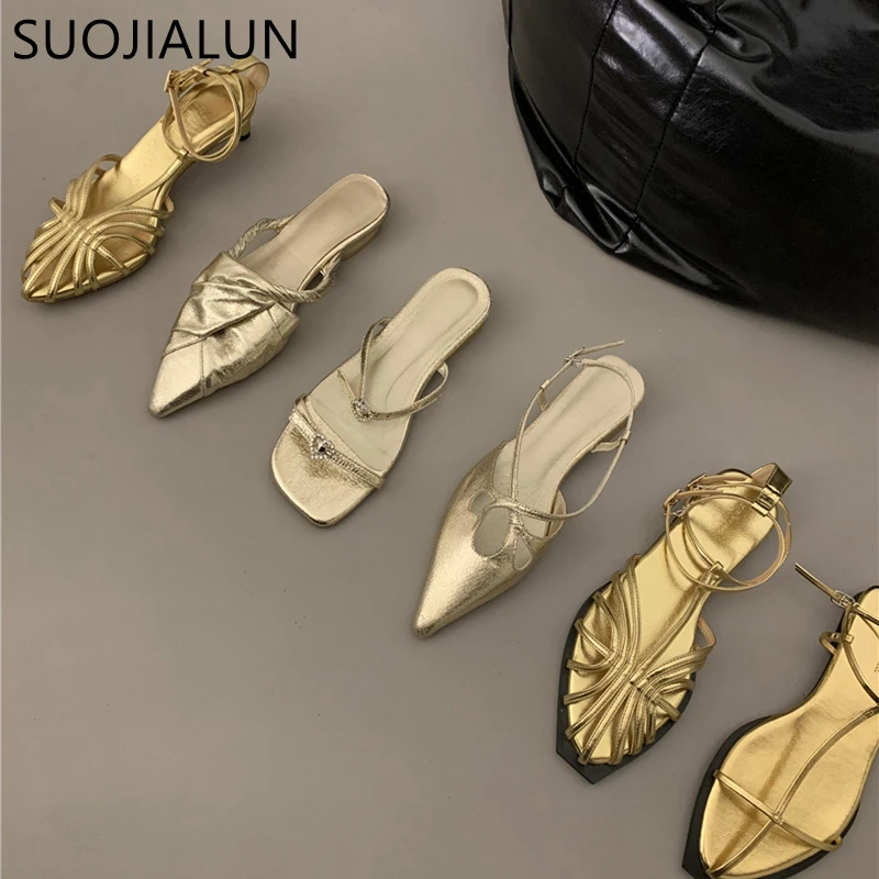 Summer New Women Sandal Fashion Gold Narrow Band Ladies Dress Slides Flat Heel Outdoor Dress Sandal Slipper Shoes Designer Shoes 
Summer New Women Sandal Fashion Gold Narrow Band Ladies Dress Slides Flat Heel Outdoor Dress Sandal Slipper Shoes Designer Shoes
