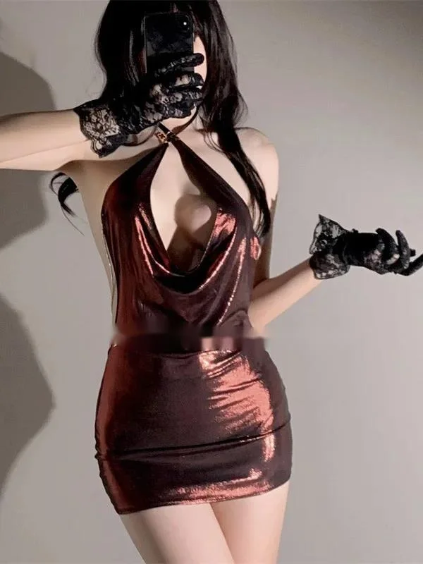 Sexy Nightclub Cross Hanging Neck Mature Charm Elegant Gentle Lace Dress Passionate Hollow Network Red Anchor Hip Dress TE3T
Sexy Nightclub Cross Hanging Neck Mature Charm Elegant Gentle Lace Dress Passionate Hollow Network Red Anchor Hip Dress TE3T