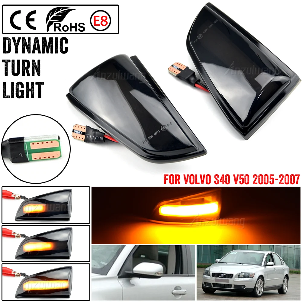 2Pcs Dynamic Rearview Mirror Indicator Lamp Turn Signal Light for Volvo S40 V50 2005-2007 8679775 8679777
2Pcs Dynamic Rearview Mirror Indicator Lamp Turn Signal Light for Volvo S40 V50 2005-2007 8679775 8679777