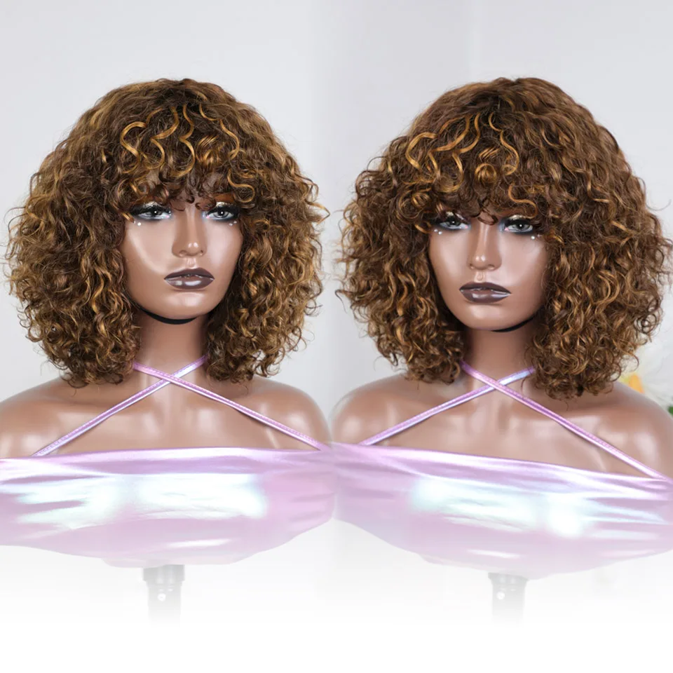 Sleek Short Human Hair Wigs For Women P4/30 Highlight Jerry Curly Short Pixie Cut Bob Brazilian Human Hair Wigs With Bangs
Sleek Short Human Hair Wigs For Women P4/30 Highlight Jerry Curly Short Pixie Cut Bob Brazilian Human Hair Wigs With Bangs
