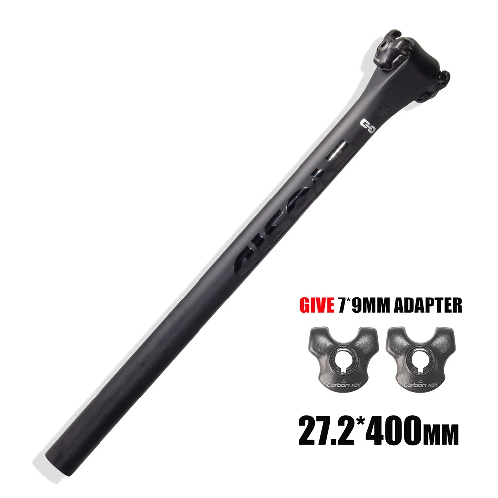 Bicycle Seat Post T800 Carbon Fiber + Aluminum Alloy SeatPost Diameter 27.2mm/31.6mm Length 400mm Seat Post Maximum Load 300KG
Bicycle Seat Post T800 Carbon Fiber + Aluminum Alloy SeatPost Diameter 27.2mm/31.6mm Length 400mm Seat Post Maximum Load 300KG