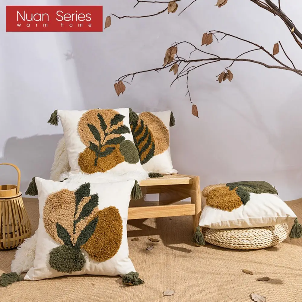 1PC Cotton Canvas Cushion Cover Tufting Craft Plant Pattern Living Room Sofa Pillowcase For Home Decor Nuan Series
1PC Cotton Canvas Cushion Cover Tufting Craft Plant Pattern Living Room Sofa Pillowcase For Home Decor Nuan Series
