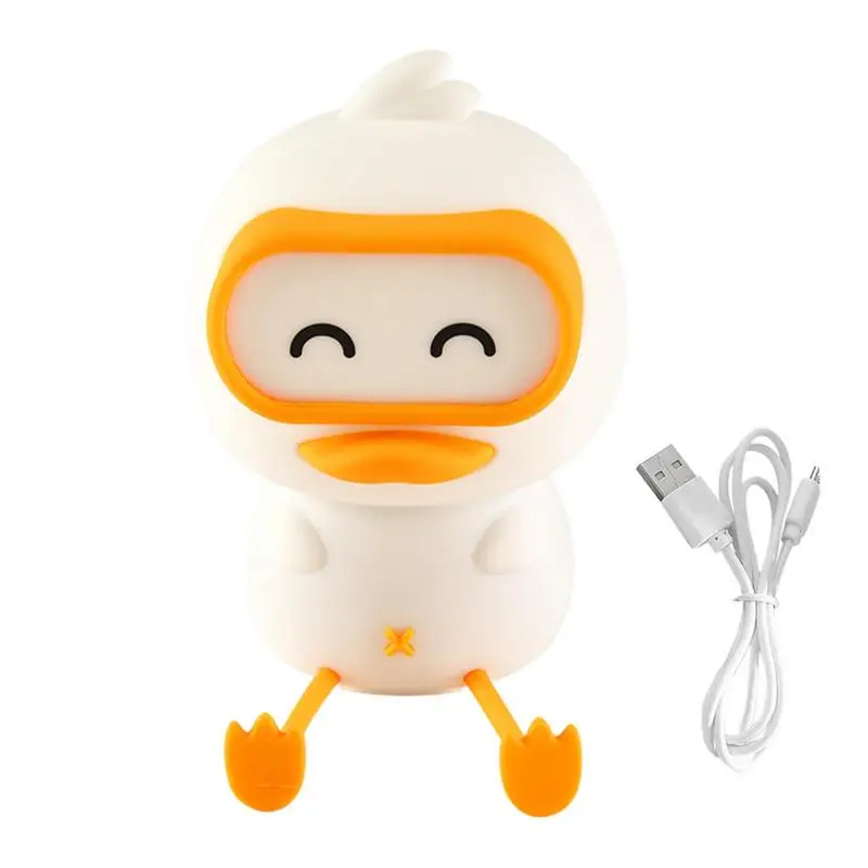 

Duck Night Lamp Silicone Night Light Touch-Sensitive Rechargeable 3 Modes Dimmable Nightlight For Kids Room Breastfeeding