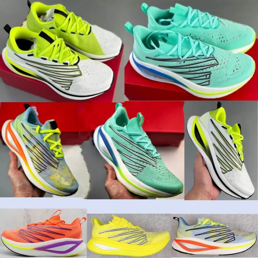 

New FuelCell Elite V3 Violet Running Shoes SC RC V2 NYC Red Blue Yellow Orange London Marathon Mens Womens Grey Sports Sneakers