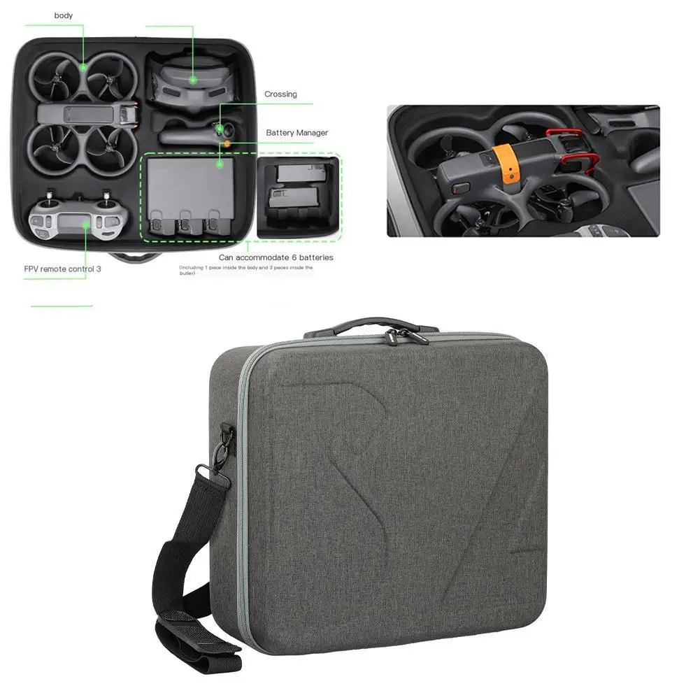 

Hard Case for DJI Avata 2 Drone Accessory Fly More Combo Waterpoof Avata 2 Carrying Case Bag Fits DJI Goggles 3 RC Motion 3