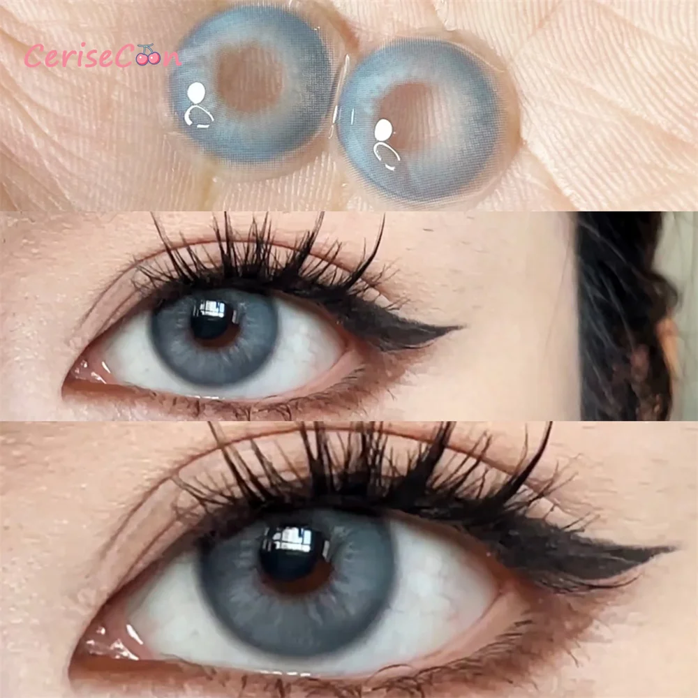

Серые контактные линзы CherryCon Taylor, цветные ежегодные мягкие для глаз, маленькие красивые контактные линзы для зрачка, обезжиривание при близорукости, 2 шт./пара