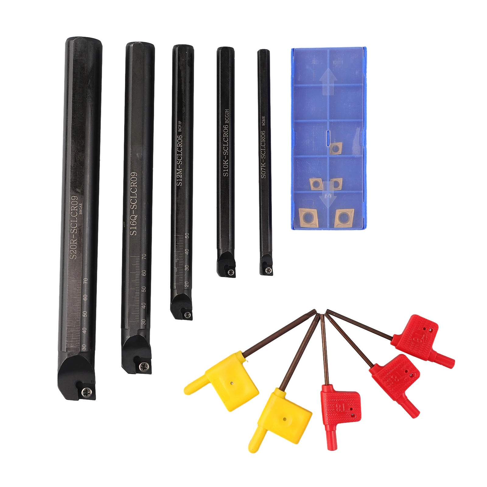 5pcs 7/10/12/16/20mm SCLCR09 Turning Tool Boring Bar Holder Insert For CCMT Semi-finishing And Finishing Operations
5pcs 7/10/12/16/20mm SCLCR09 Turning Tool Boring Bar Holder Insert For CCMT Semi-finishing And Finishing Operations
