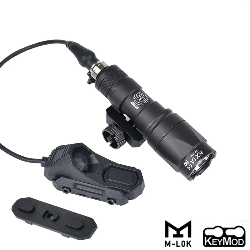 

Tactical Surefir Flashlight SF M300 M600 Weapon Light AXON Switch Fit 20mm Picatinny MLOK KEYMOD Rail, Airsoft Hunting Gun Lamp