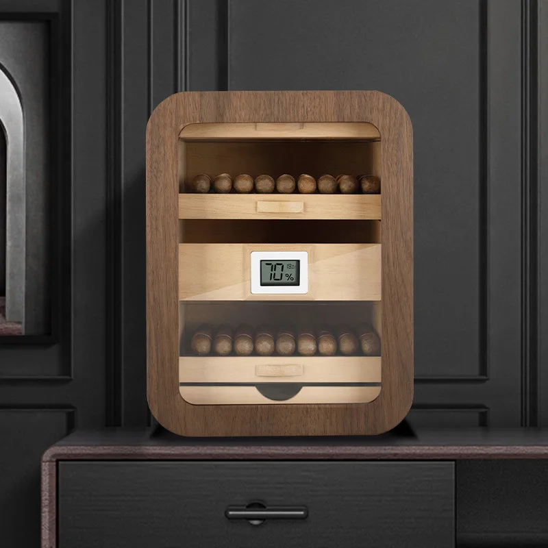 Cave à Cigares Transparente en Bois, Excavateur Ony, 93.Wood 2