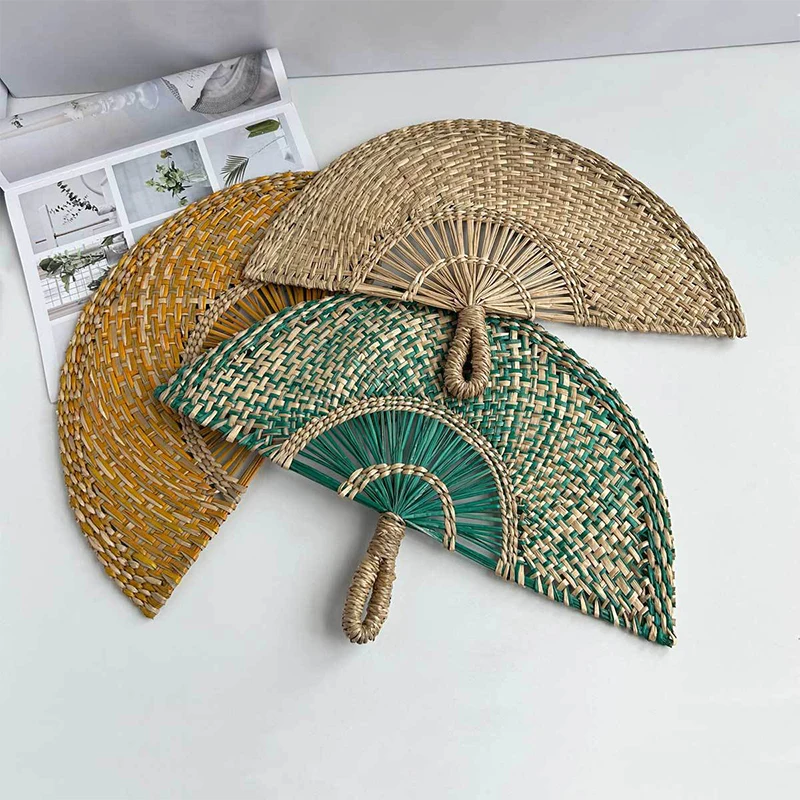 Artisan Straw Fan - Handcrafted Summer Cooling Decor 4 S946590a32c5e4aa39b57b03927982a908