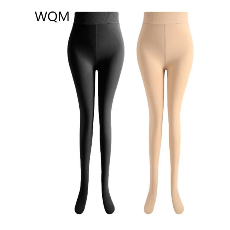 

Leggings in Nude Autumn and Winter Bare Leg Artifact Women Plus Veet Padded Warm Pantyhose Flesh-colored Realistic Base Socks