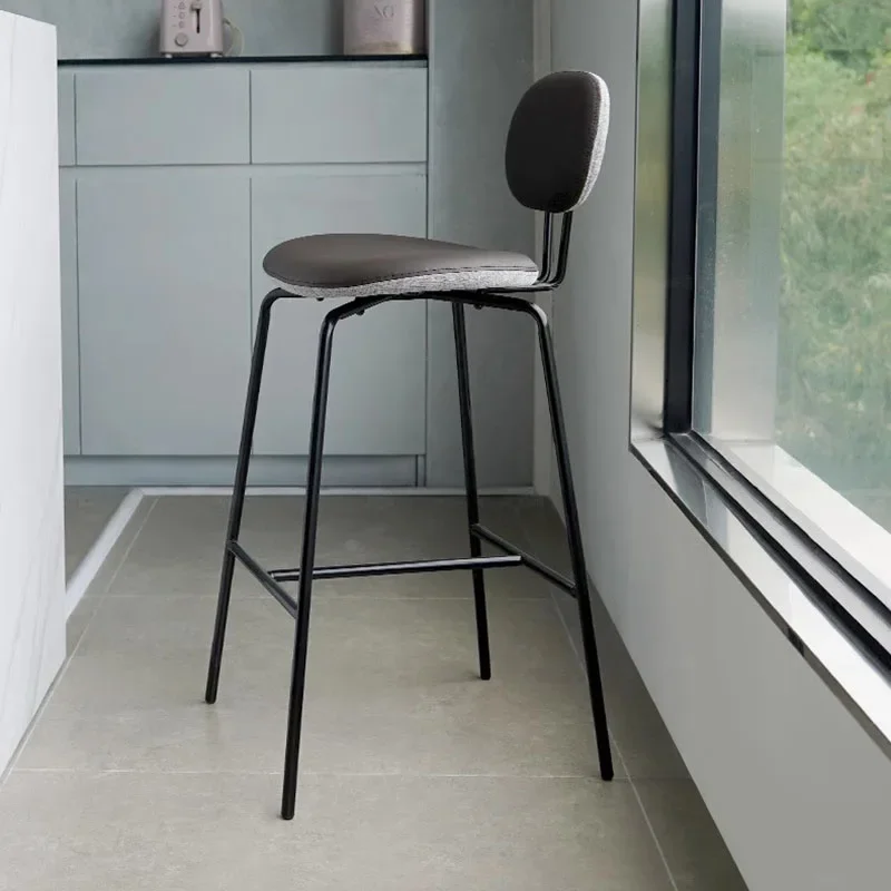 

Nordic Bar Stools Minimalist Stool Backrest Wrought Iron Office Modern Minimalist Replica Designer Desk Poltrona Home Furniture
