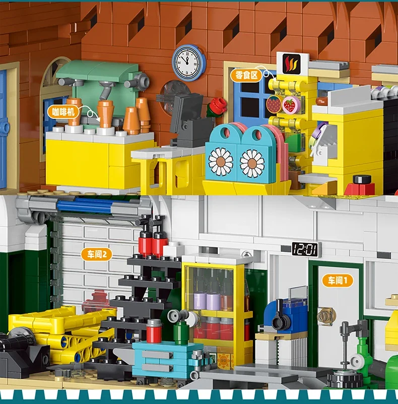 CreativeExpert IDEAS Cities repair Shop City Model MOC Street View 2in1 Building Blocks with light Toys steam 1637pcs CreativeExpert IDEAS Cities repair Shop City Model MOC Street View 2in1 Building Blocks with light Toys steam 1637pcs