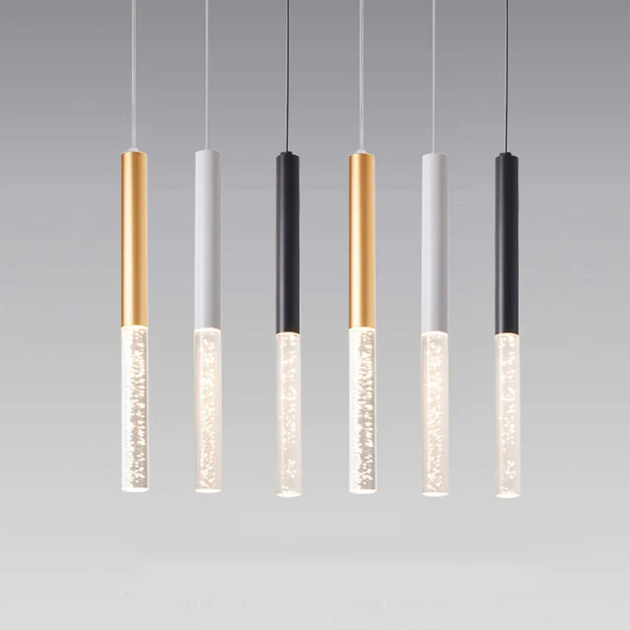 Acrylic Bubbles Long Tube LED Pendant Light Bedroom Bedside Gold Hanging Lamp Kitchen Dining Room Bar Counter Shop Pendant Lamps
Acrylic Bubbles Long Tube LED Pendant Light Bedroom Bedside Gold Hanging Lamp Kitchen Dining Room Bar Counter Shop Pendant Lamps