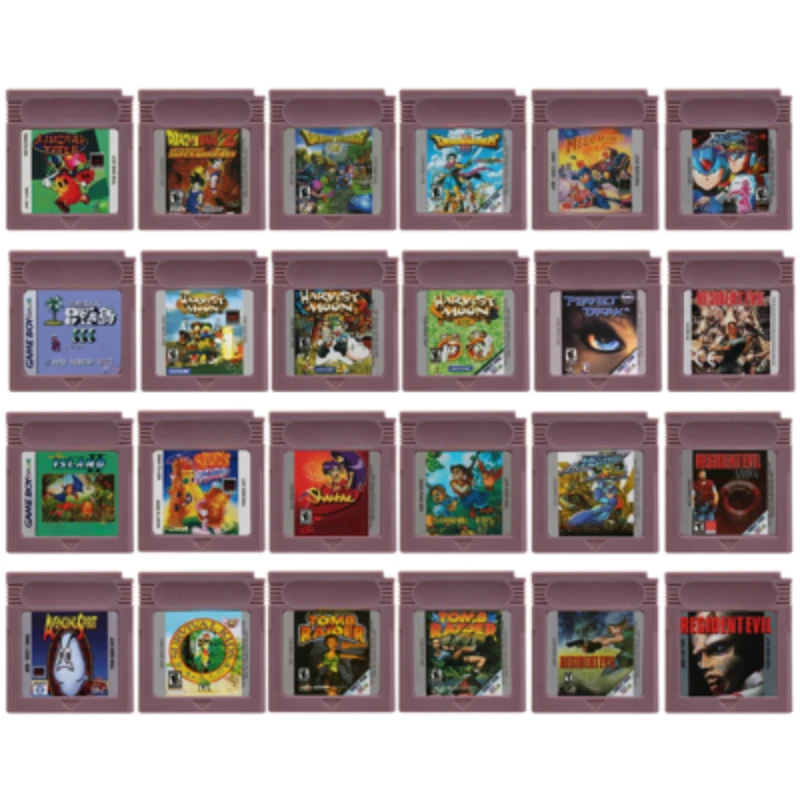 

GBC Game Cartridge 16-Bit Video Game Console Card Perfect Dark Adventure Island Mega Man Harvest Moon for GBC GBA