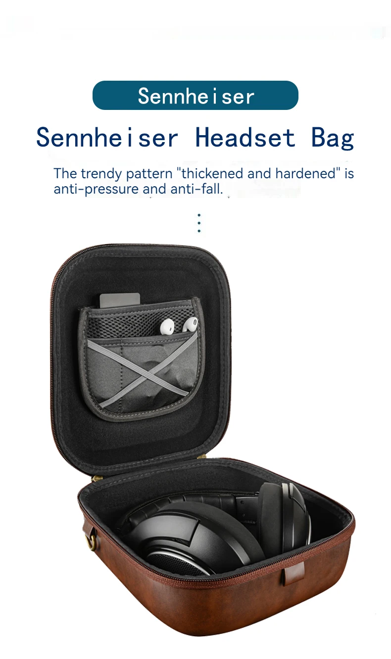 Headphones Case Pouch For Sennheiser HD 600 599 598 Hard Portable Bluetooth Earphone Headset Bag For Accessories Storage Headphones Case Pouch For Sennheiser HD 600 599 598 Hard Portable Bluetooth Earphone Headset Bag For Accessories Storage