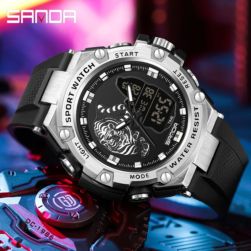 SANDA Men's Military Sports Electronic Watches Waterproof Shock Man Top Luxury Clock Digital Writwatch relogio masculino 3173
SANDA Men's Military Sports Electronic Watches Waterproof Shock Man Top Luxury Clock Digital Writwatch relogio masculino 3173