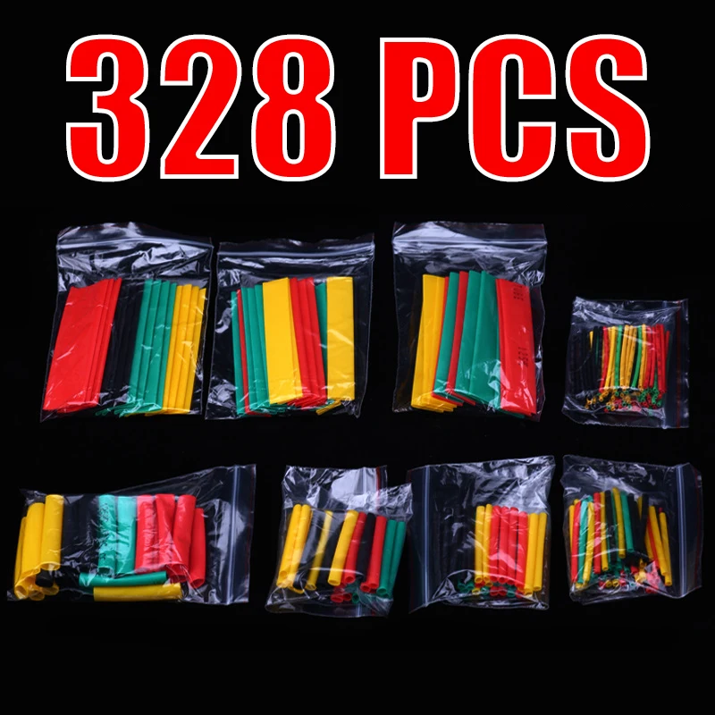 328 PCS,Polyolefin Shrinking Assorted Heat Shrink Tube Wire Cable Insulated Sleeving Tubing Set 2:1 Waterproof Pipe Sleeve 
328 PCS,Polyolefin Shrinking Assorted Heat Shrink Tube Wire Cable Insulated Sleeving Tubing Set 2:1 Waterproof Pipe Sleeve