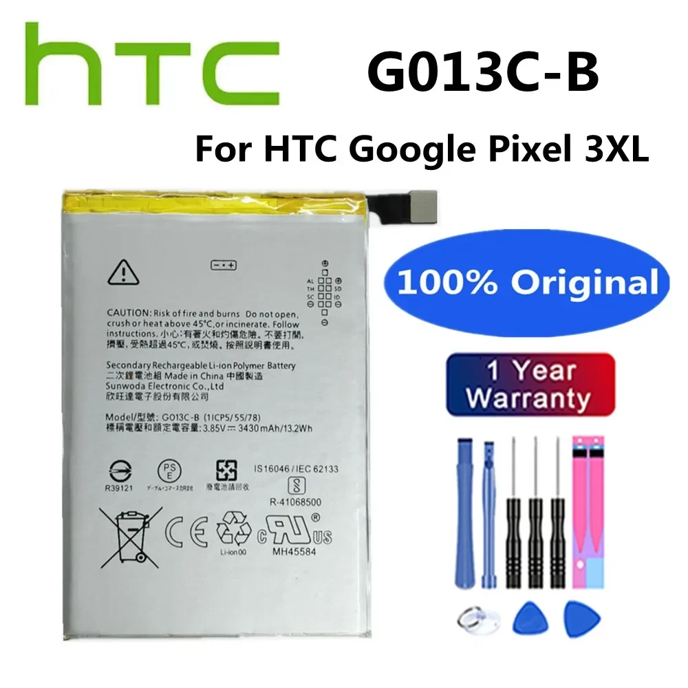 

New 3430mAh G013C-B Original Battery For HTC GOOGLE PIXEL 3 XL 3XL Pixel3XL Mobile Phone Batteries Battery Bateria + Tools