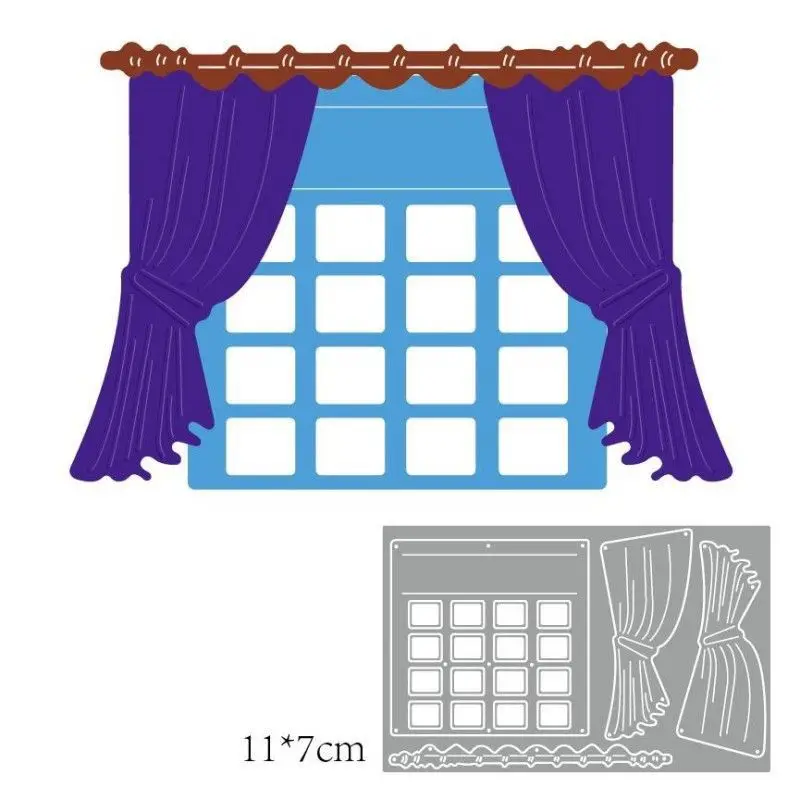 Window Curtain Metal Cut Dies Stencils for Scrapbooking Stamp/Photo Album Decorative Embossing DIY Paper Cards
Window Curtain Metal Cut Dies Stencils for Scrapbooking Stamp/Photo Album Decorative Embossing DIY Paper Cards