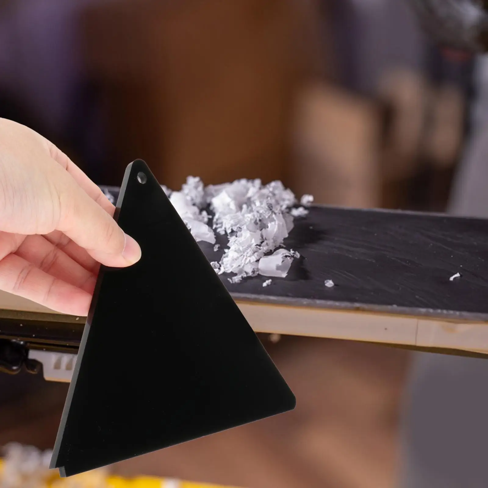 

Snowboard Wax Scraper Portable Black Wax Removal Board for Single and Double Board Waxing Snowboard Tuning Wide Ski Accessories