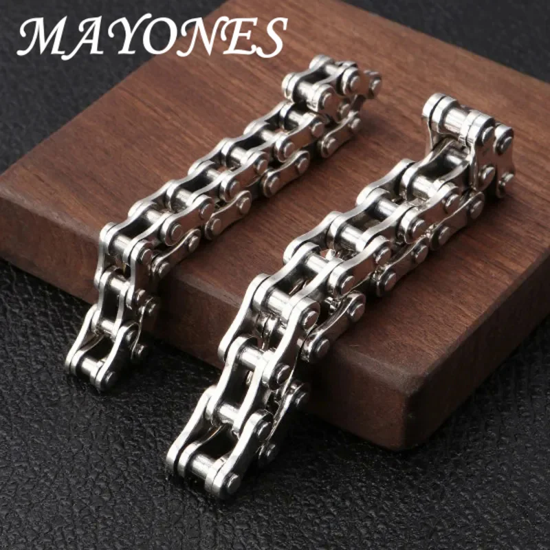 MAYONES New S925 Silver Jewelry Accessories Fashion Creativity Punk Style Motorcycle Chain Aggressive Rough Man Bracelet 
MAYONES New S925 Silver Jewelry Accessories Fashion Creativity Punk Style Motorcycle Chain Aggressive Rough Man Bracelet