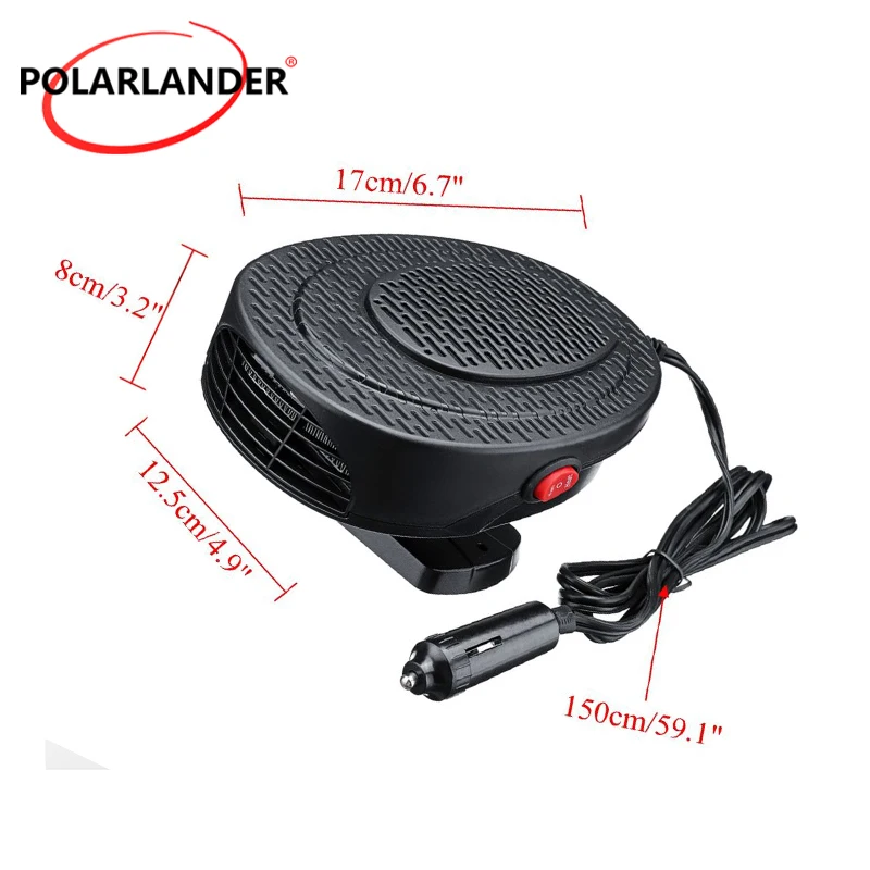 

12V/24V 150W Protable Auto Car Heater Cool & Warm Defrosting Two in One Function New Heating Fan Demister 360° Rotating Bracket