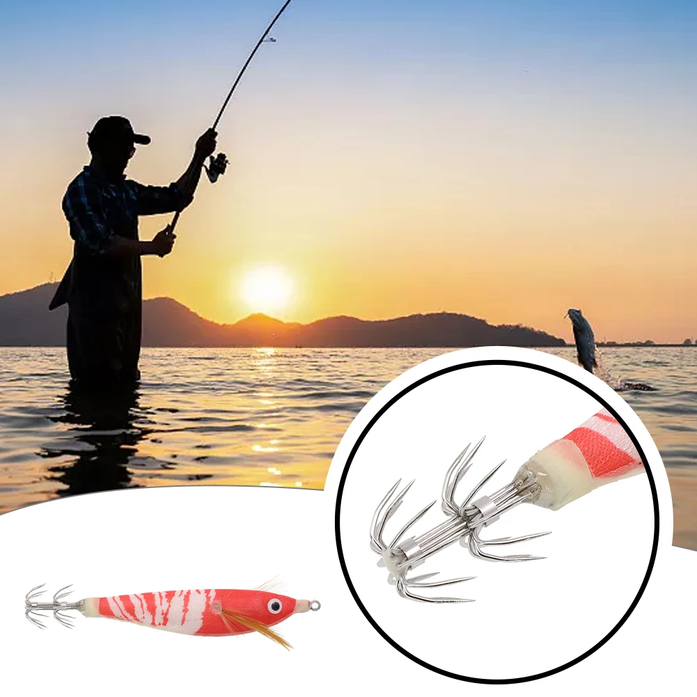 Fishing Bait Bait Sea Fishing Simulation Shrimp Squid Hook Stainless Steel Squid Hooks Wood Shrimp 10cm/9.6g Fishing Accessories
Fishing Bait Bait Sea Fishing Simulation Shrimp Squid Hook Stainless Steel Squid Hooks Wood Shrimp 10cm/9.6g Fishing Accessories