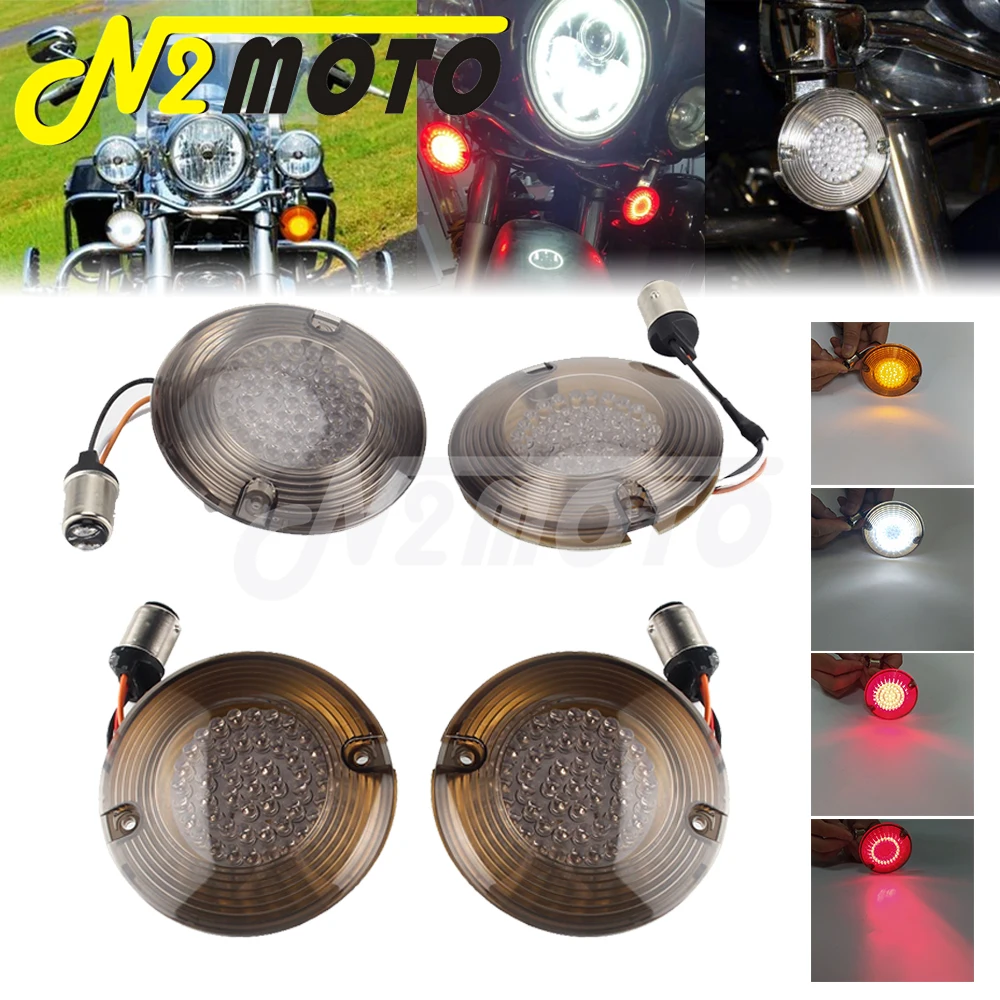 3-1/4" Motorcycle LED Turn Signal Blinker Lights 1157 Brake Light Running Lamp For Harley Touring Electra Glide Heritage Softail
3-1/4" Motorcycle LED Turn Signal Blinker Lights 1157 Brake Light Running Lamp For Harley Touring Electra Glide Heritage Softail